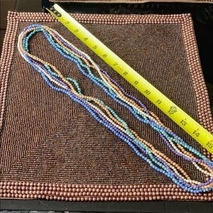 5 Different Colored Stone-Like, Beaded Necklaces
